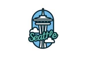 Seattle Travel Patch Illustration